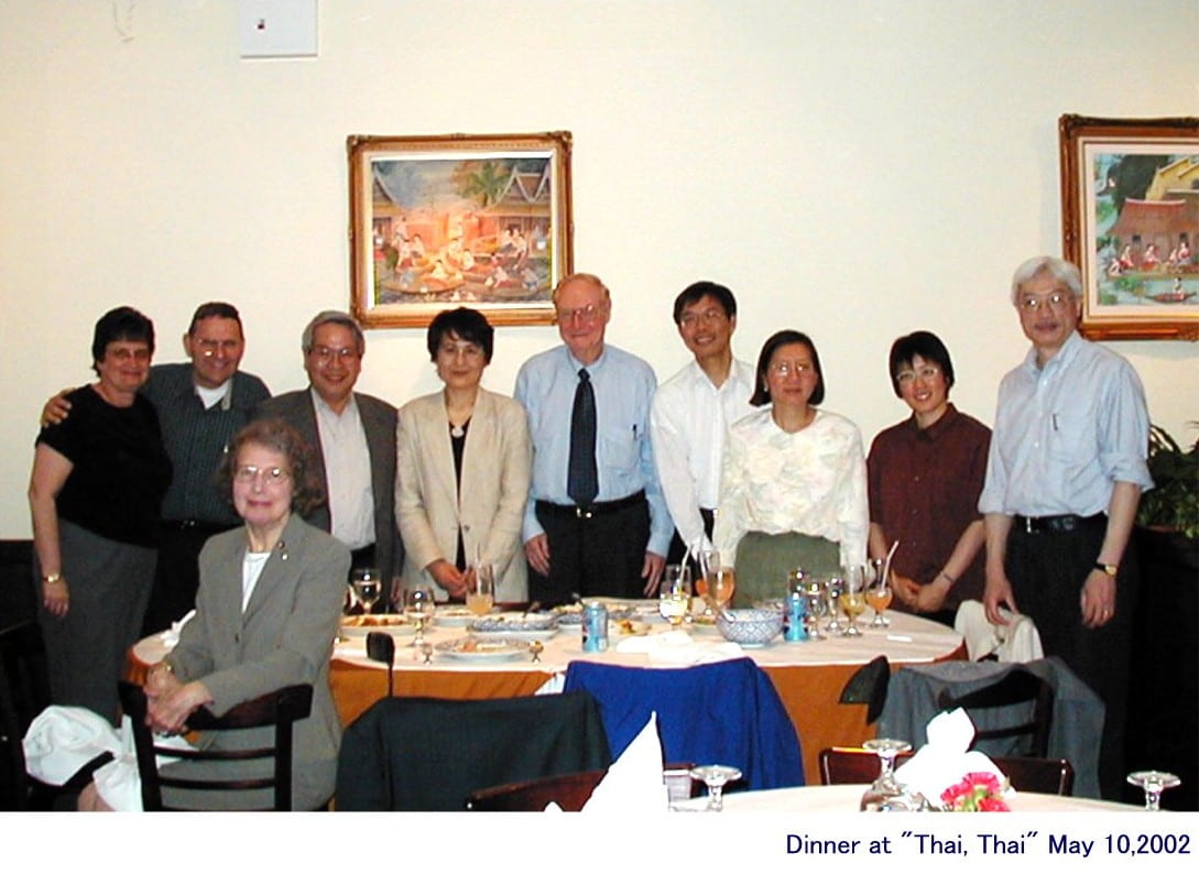 Dinner for Prof. Fumitada Itakura in 2002